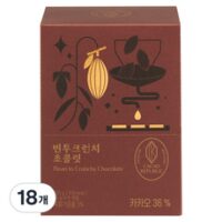 카카오리퍼블릭 빈투크런치 초콜릿, 18개, 25g