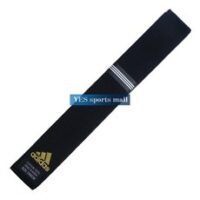 Adidas 고급흑띠 deluxe black belt 유도띠 JUDO BELT 태권도복, 한자자수수공 양면(금색실)