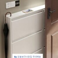 현관 신발장 이케아 슬림 신발장 철제 diy 얇은 화이트 미니 좁은 현관 정리대 수건 틈새 신발장, 4단, 다크 그레이