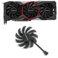 RX6600XT 기가바이트 라데온 RX 5500 5600 5700 XT 그래픽 카드 팬 냉각용 GPU 쿨러 PLD08010S12HH 78mm DC 12V 035A 4 핀 RX570, 1.1PCS