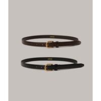 LAMINEZ 20mm 베이직 레더 벨트 - 2 color Gold Basic Leather Belt