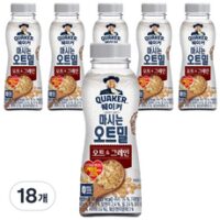 퀘이커 마시는 오트밀 오트&그레인, 50g, 18개