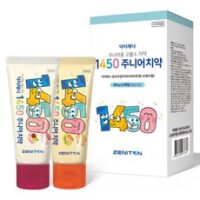 제니튼 닥터제니 1450 고불소 주니어치약 사과자두향 60g + 오렌지향 60g 세트, 120g, 1세트