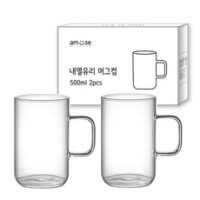 어뮤즈키친 내열유리 머그컵 500ml, 2개