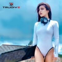 트루다이브 Trudive 사이렌 슈퍼스트레치 2mm 비키니 프리다이빙 슈트, 핑크, 오픈백 타입