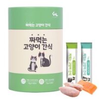 씨엔앨라이프 짜먹는 고양이 간식 15g, 닭고기 30p + 연어 30p, 1세트