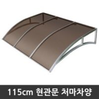 비오니 돌출115cm 현관문 라운딩처마차양 렉산 캐노피 DIY, 그린, 1개