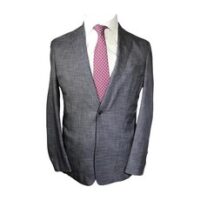 Brooks Brothers Unlines Patched Pockets Wool Silk Blend Gray Abstract Plaid Luxury Suit Size 40 Reg