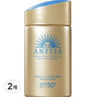 아넷사 퍼펙트 UV 선스크린 스킨케어 밀크 N SPF50+ PA++++, 60ml, 2개