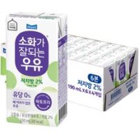 매일유업 소화가 잘되는 우유 저지방, 190ml, 24개