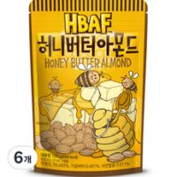 바프 허니버터 아몬드, 120g, 6개