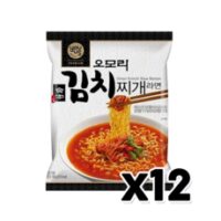 오모리김치찌개라면 BEST 8가지 선정, 오모리 김치찌개 봉지라면 160g x 12개입 (무료배송), 12개