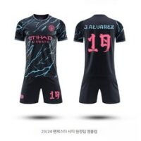 맨체스터 시티의 두번째 어웨이 유니폼 Haaland 축구 2324 데 브라위너 홈 커스텀