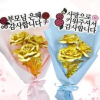 30대여자생일선물 인기 상품 금장미 금꽃 선물 꽃다발 2P, 블루1P + 핑크1P 외 BEST8