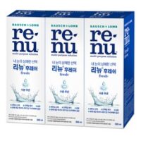 렌즈세척액 BEST 8가지 선정, 리뉴 후레쉬 렌즈 세정액, 500ml, 3개