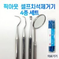 셀프치석제거 BEST 8가지 선정, 집앞상점 픽아웃 셀프치석제거기 의료기기 4종 세트 1세트, 치석제거기 4종 세트